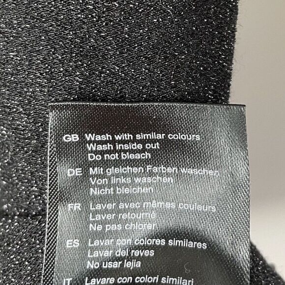 SCOTCH & SODA Top Women Medium Black Metallic Short Sleeve Shirt Viscose Stretch - Picture 8 of 8